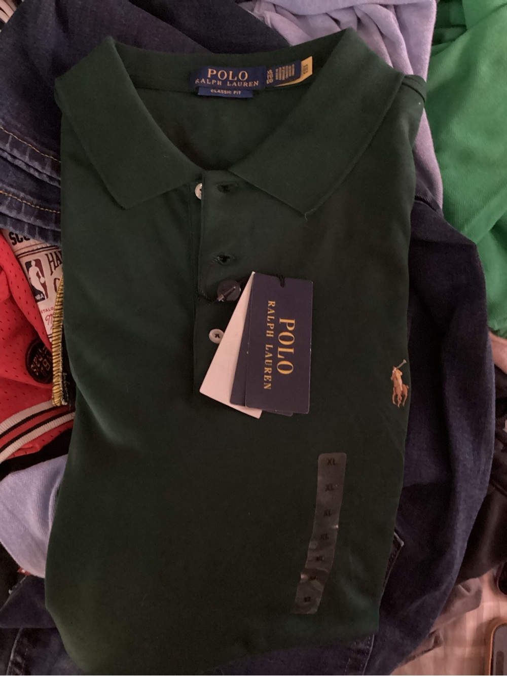 Polo by Ralph Lauren Dark Green Classic Polo with Gold Pony